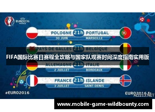 FIFA国际比赛日赛程全攻略与国家队观赛时间深度指南实用版